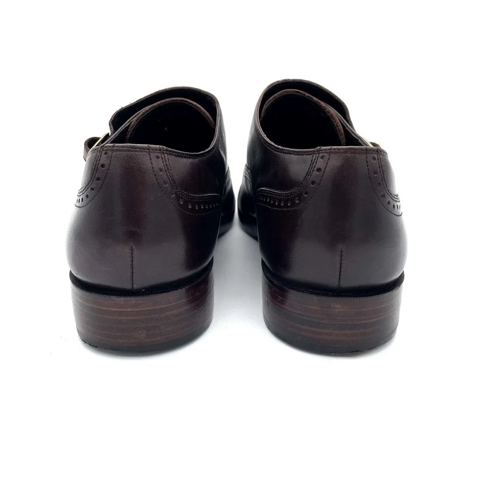Cole Haan Grand.OS Double Monk Strap Brown Leather Dress Shoes Men's 12 M